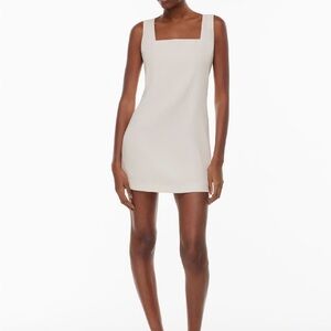 Babaton Prestige Elegant matte Pearl Square-Neck Dress in size L